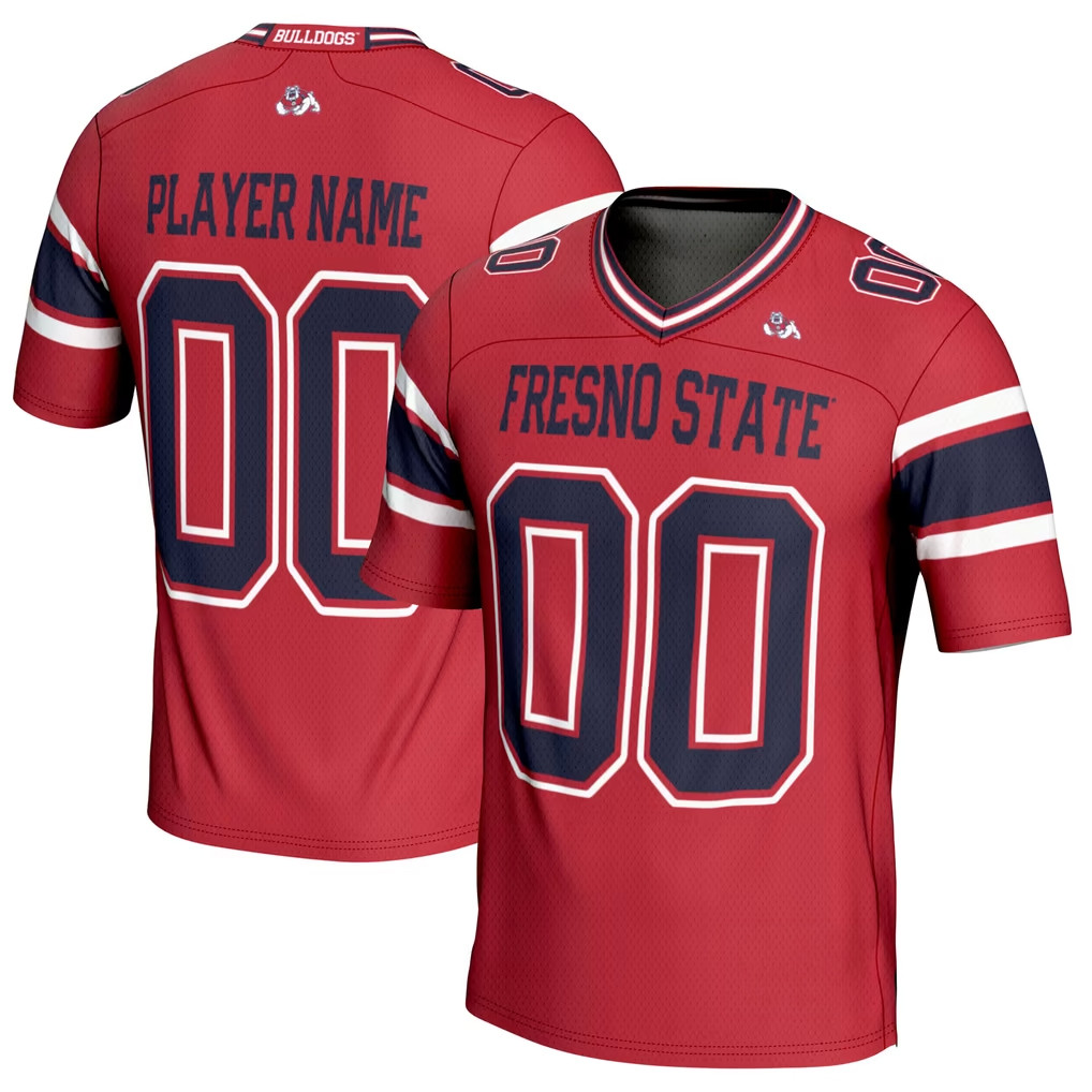 Custom Fresno State Bulldogs Merch 2026 GameDay Greats Red Fresno State Bulldogs NIL Jersey 1 - Unicasport Custom Fresno State Bulldogs Merch 2026 GameDay Greats Red Fresno State Bulldogs NIL Jersey
