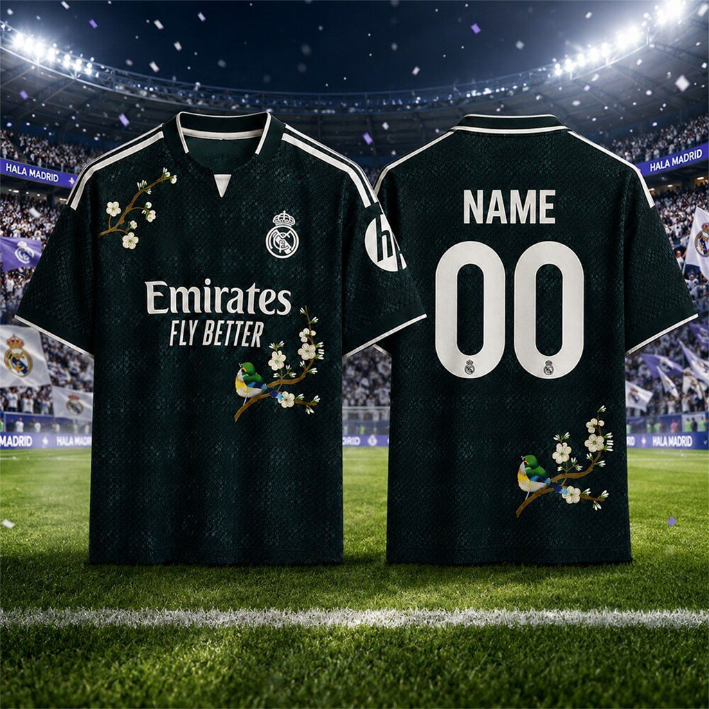 Custom Real Madrid Floral Jersey Shirt 2026 27 Real Madrid Merch Gifts For Fans 1 - Unicasport Custom Real Madrid Floral Jersey Shirt 2026 27 Real Madrid Merch Gifts For Fans