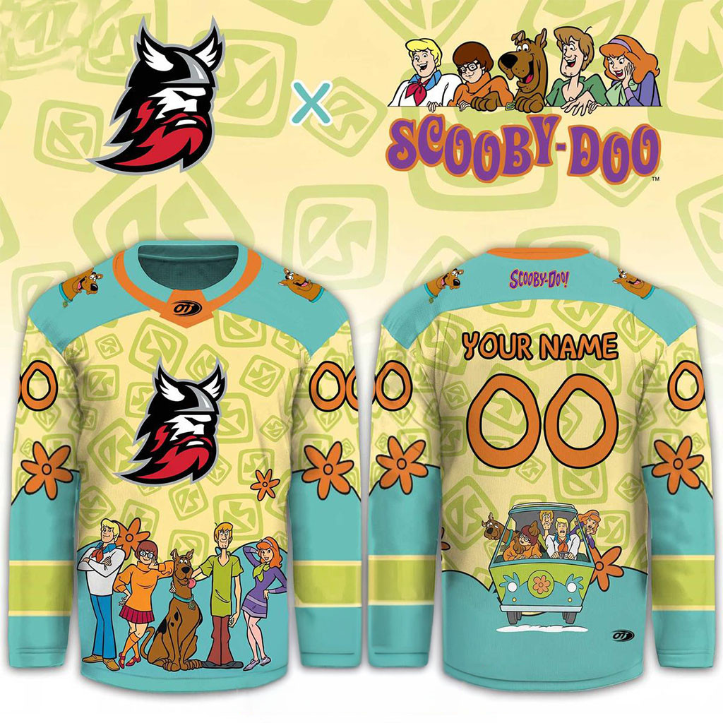 Personalized Adirondack Thunder Scooby Doo Night 2026 Christmas Hockey Jersey Fan Merch Gifts 1 - Unicasport Personalized Adirondack Thunder Scooby Doo Night 2026 Christmas Hockey Jersey Fan Merch Gifts