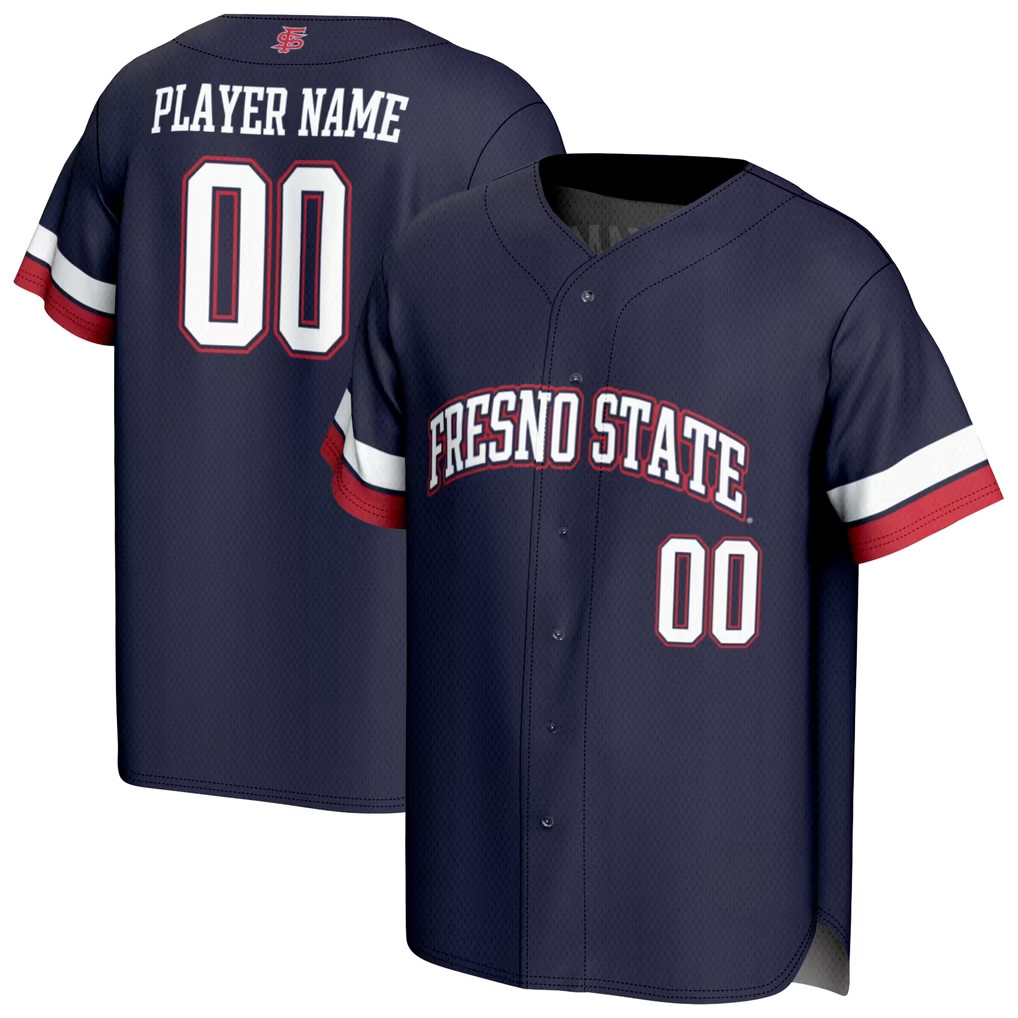 Custom Fresno State Bulldogs Merch 2026 GameDay Greats Navy FS Bulldogs NIL Baseball Jersey 1 - Unicasport Custom Fresno State Bulldogs Merch 2026 GameDay Greats Navy FS Bulldogs NIL Baseball Jersey