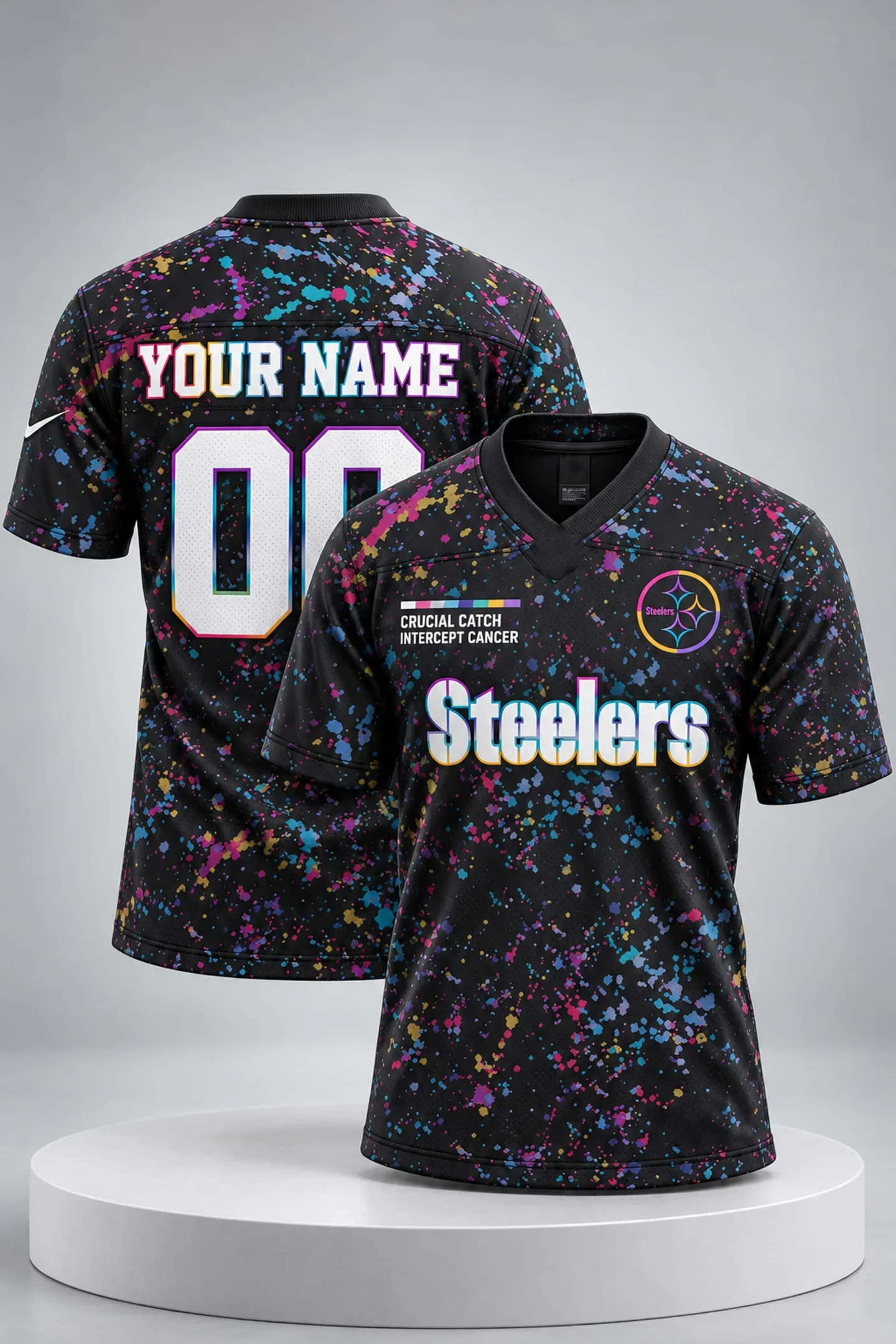 Custom 2026 Pittsburgh Steelers Crucial Catch Intercept Cancer Football Jersey Steelers Merch 1 - Unicasport Custom 2026 Pittsburgh Steelers Crucial Catch Intercept Cancer Football Jersey Steelers Merch