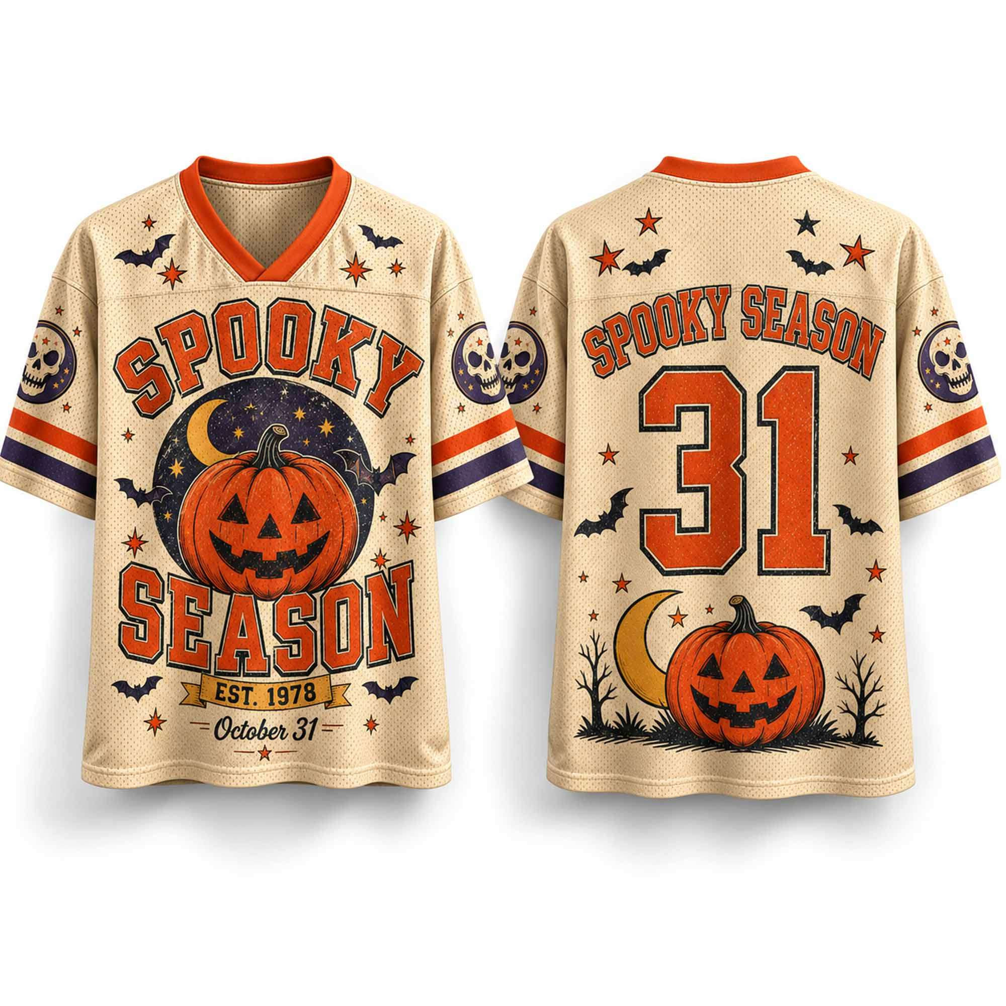 2026 Spooky Season Est 1978 October 31 Halloween Jersey Holiday Tee Gifts For Halloween Lovers 1 - Unicasport 2026 Spooky Season Est 1978 October 31 Halloween Jersey Holiday Tee Gifts For Halloween Lovers