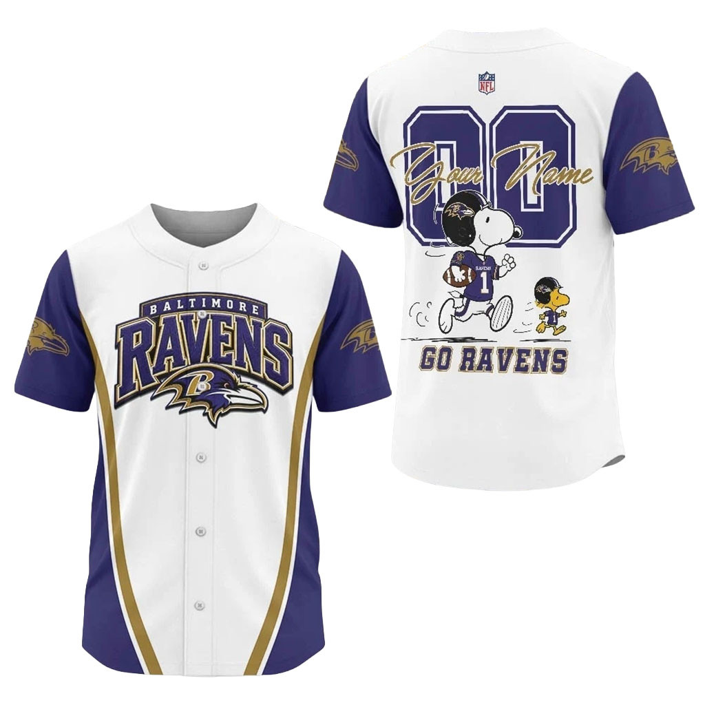 Personalized Baltimore Ravens X Snoopy Ultimate Game Day Jersey Baltimore Football Merch Gifts 1 - Unicasport Personalized Baltimore Ravens X Snoopy Ultimate Game Day Jersey Baltimore Football Merch Gifts