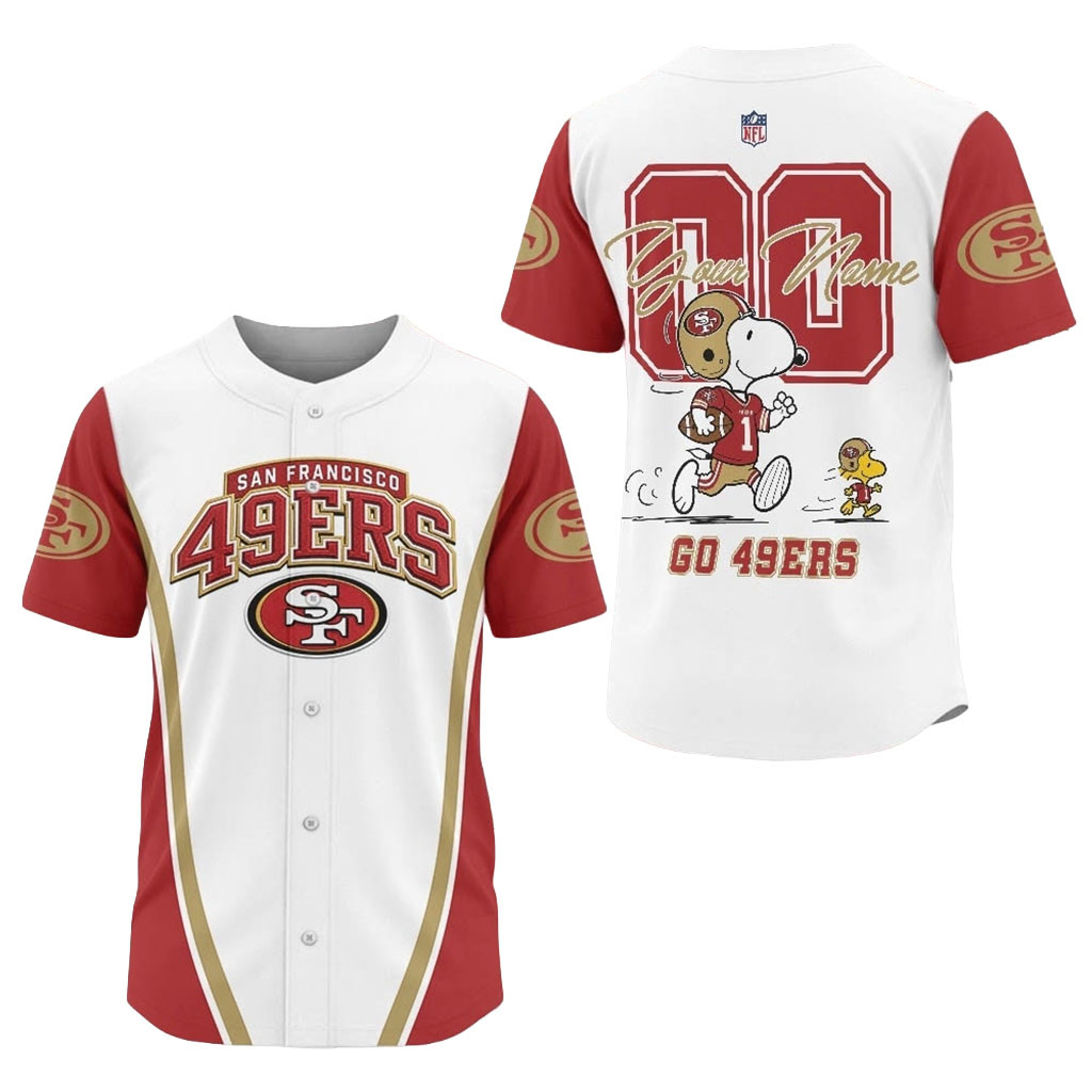 Personalized San Francisco 49ers X Snoopy Ultimate Game Day Jersey 49ers Merch Gift For Fans 1 - Unicasport Personalized San Francisco 49ers X Snoopy Ultimate Game Day Jersey 49ers Merch Gift For Fans