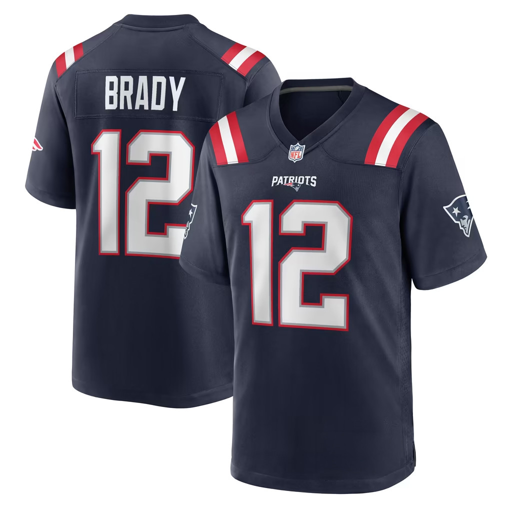 Tom Brady Jersey Shirt Navy New England Patriots Merch #12 Patriots Game Retired Player Jersey 1 - Unicasport Tom Brady Jersey Shirt Navy New England Patriots Merch #12 Patriots Game Retired Player Jersey