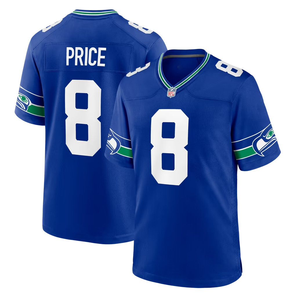 Jadarian Price Jersey Shirt 2026 Seattle Seahawks Merch #8 Seahawks Alternate Game Jersey 1 - Unicasport Jadarian Price Jersey Shirt 2026 Seattle Seahawks Merch #8 Seahawks Alternate Game Jersey