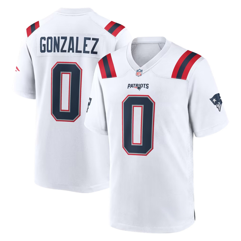 Christian Gonzalez Jersey Shirt New England Patriots Merch #0 NE Patriots Game Jersey White 1 - Unicasport Christian Gonzalez Jersey Shirt New England Patriots Merch #0 NE Patriots Game Jersey White