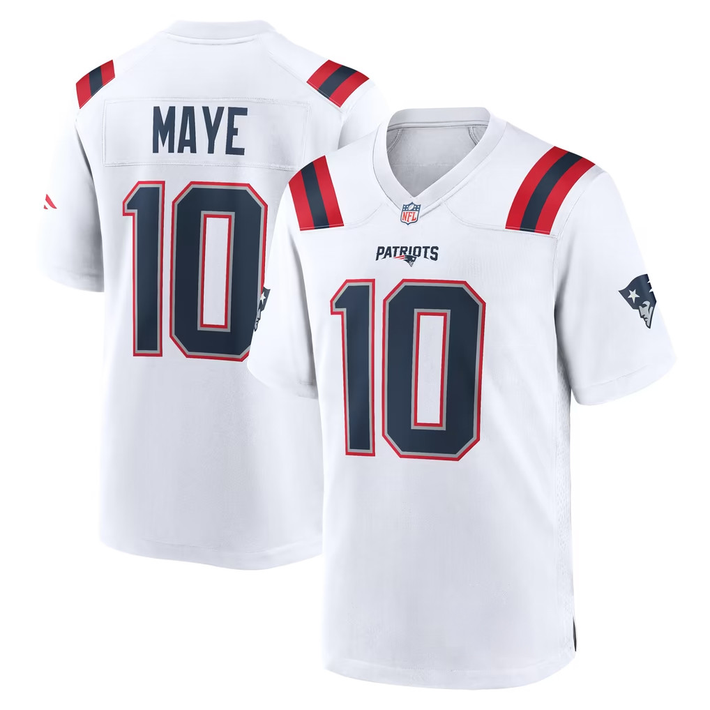 Drake Maye Jersey Shirt White New England Patriots Merch #10 NE Patriots Player Game Jersey 1 - Unicasport Drake Maye Jersey Shirt White New England Patriots Merch #10 NE Patriots Player Game Jersey