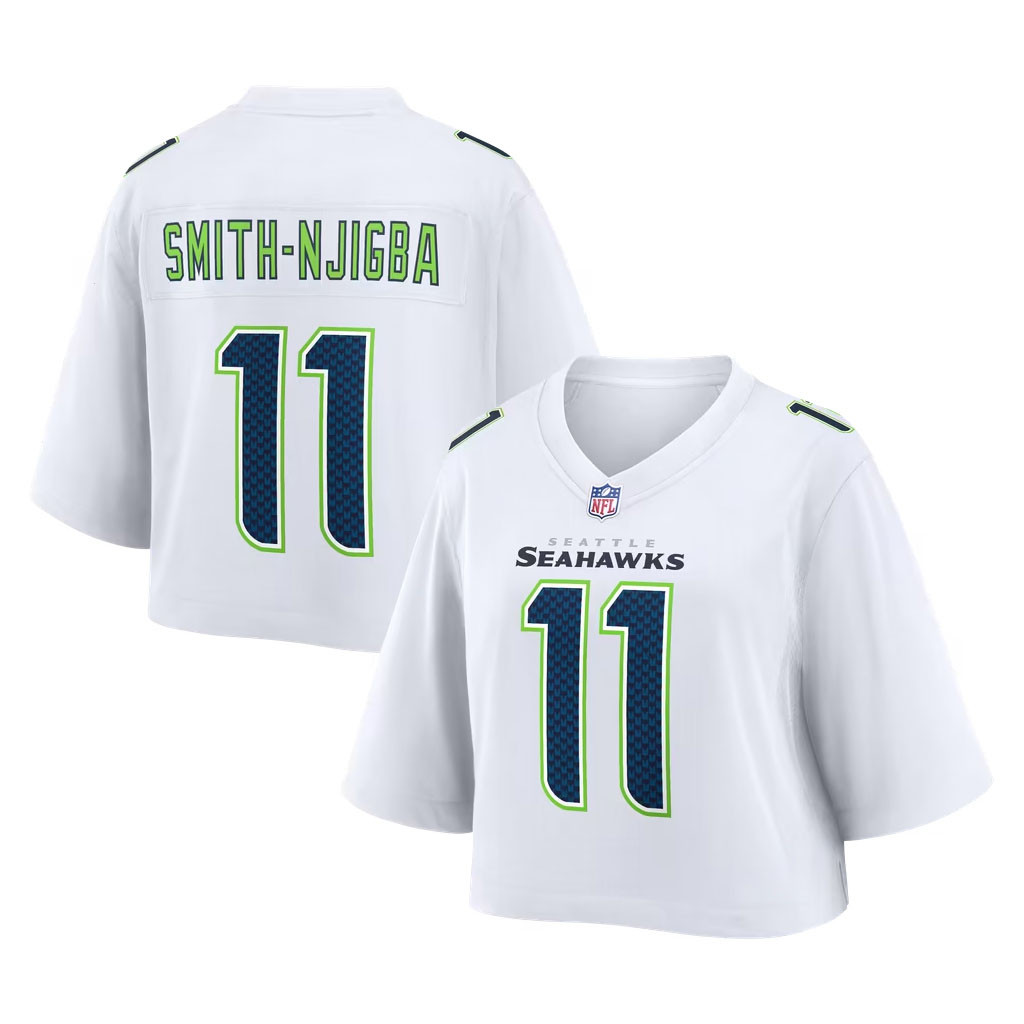 Seattle Seahawks Merch 2026 #11 Jaxon Smith-Njigba White Seattle Seahawks Cropped Game Jersey 1 - Unicasport Seattle Seahawks Merch 2026 #11 Jaxon Smith-Njigba White Seattle Seahawks Cropped Game Jersey