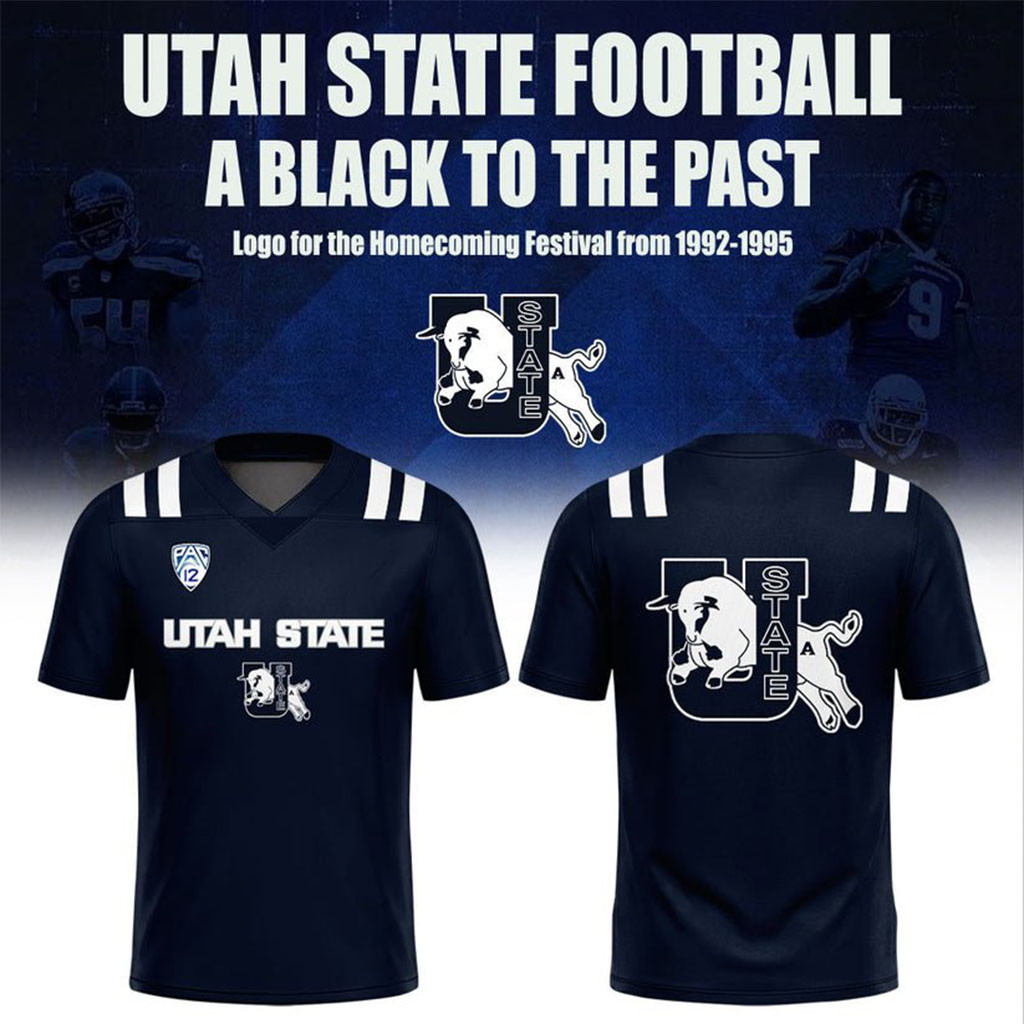 Utah State Aggies Football 1992–1995 Logo A Blast To The Past Football Jersey Aggies Merch 1 - Unicasport Utah State Aggies Football 1992–1995 Logo A Blast To The Past Football Jersey Aggies Merch