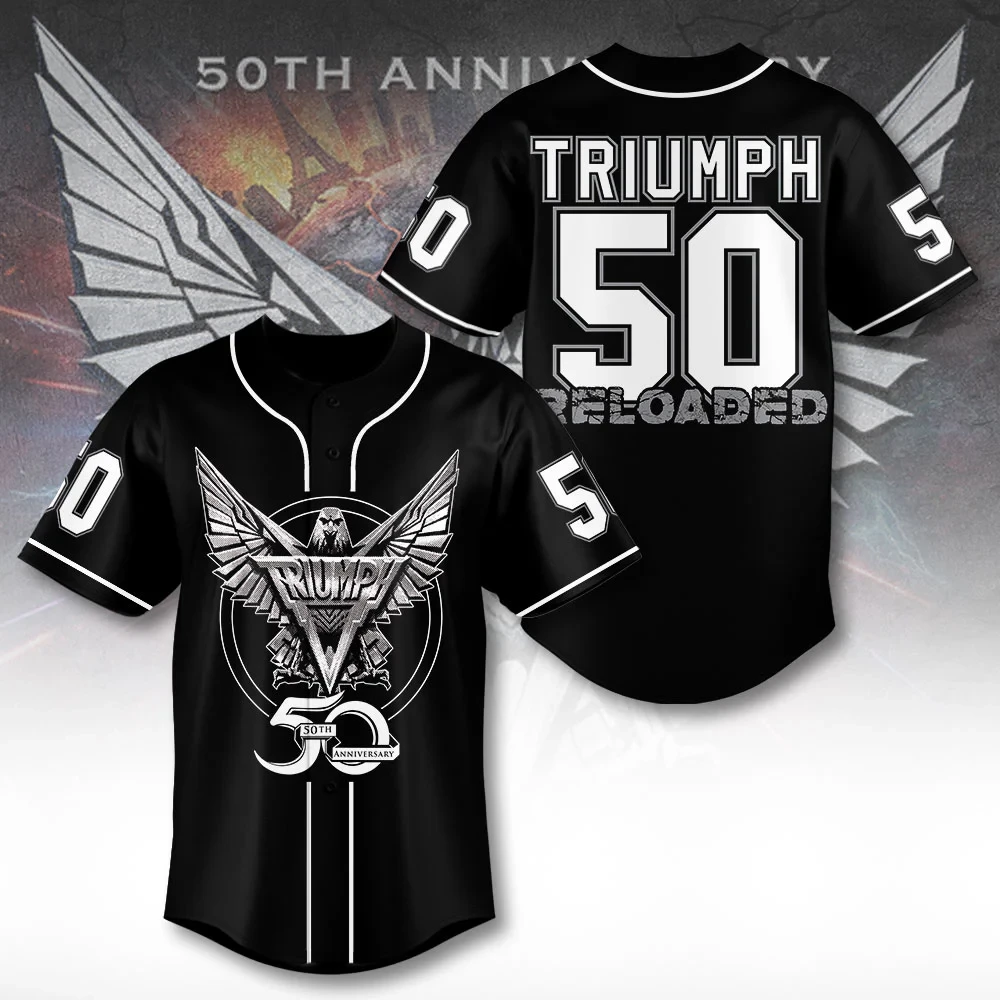 Triumph Band Tour 2026 Baseball Jersey Triumph 50th Anniversary Merch Gifts For Music Lovers 1 - Unicasport Triumph Band Tour 2026 Baseball Jersey Triumph 50th Anniversary Merch Gifts For Music Lovers