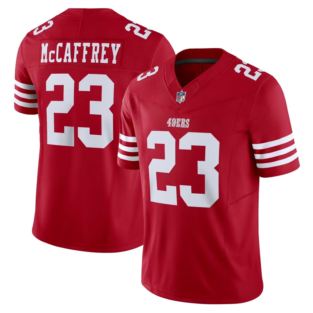 Christian McCaffrey #23 SF 49ers Rivalries Collection Jersey Red San Francisco 49ers Merch 2026 1 - Unicasport Christian McCaffrey #23 SF 49ers Rivalries Collection Jersey Red San Francisco 49ers Merch 2026
