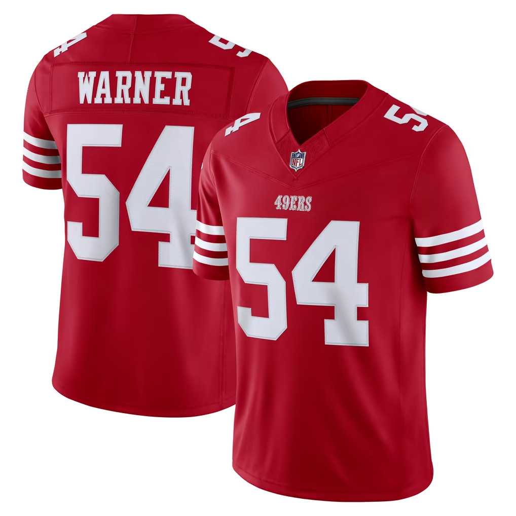 Fred Warner #54 SF 49ers Vapor FUSE Red Jersey San Francisco 49ers Merch 2026 Faithful Gear 1 - Unicasport Fred Warner #54 SF 49ers Vapor FUSE Red Jersey San Francisco 49ers Merch 2026 Faithful Gear