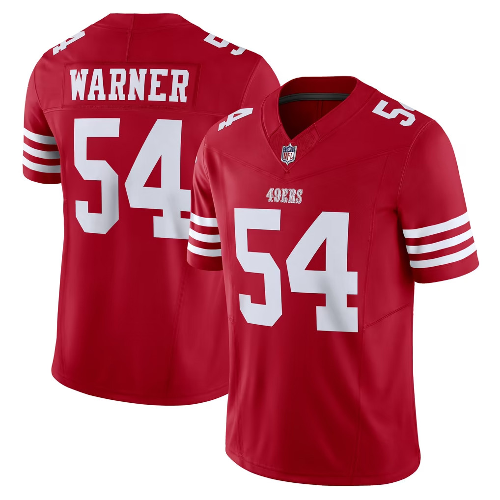 Fred Warner #54 SF 49ers Vapor FUSE Red Jersey San Francisco 49ers Merch 2026 Gift For Fans 1 - Unicasport Fred Warner #54 SF 49ers Vapor FUSE Red Jersey San Francisco 49ers Merch 2026 Gift For Fans