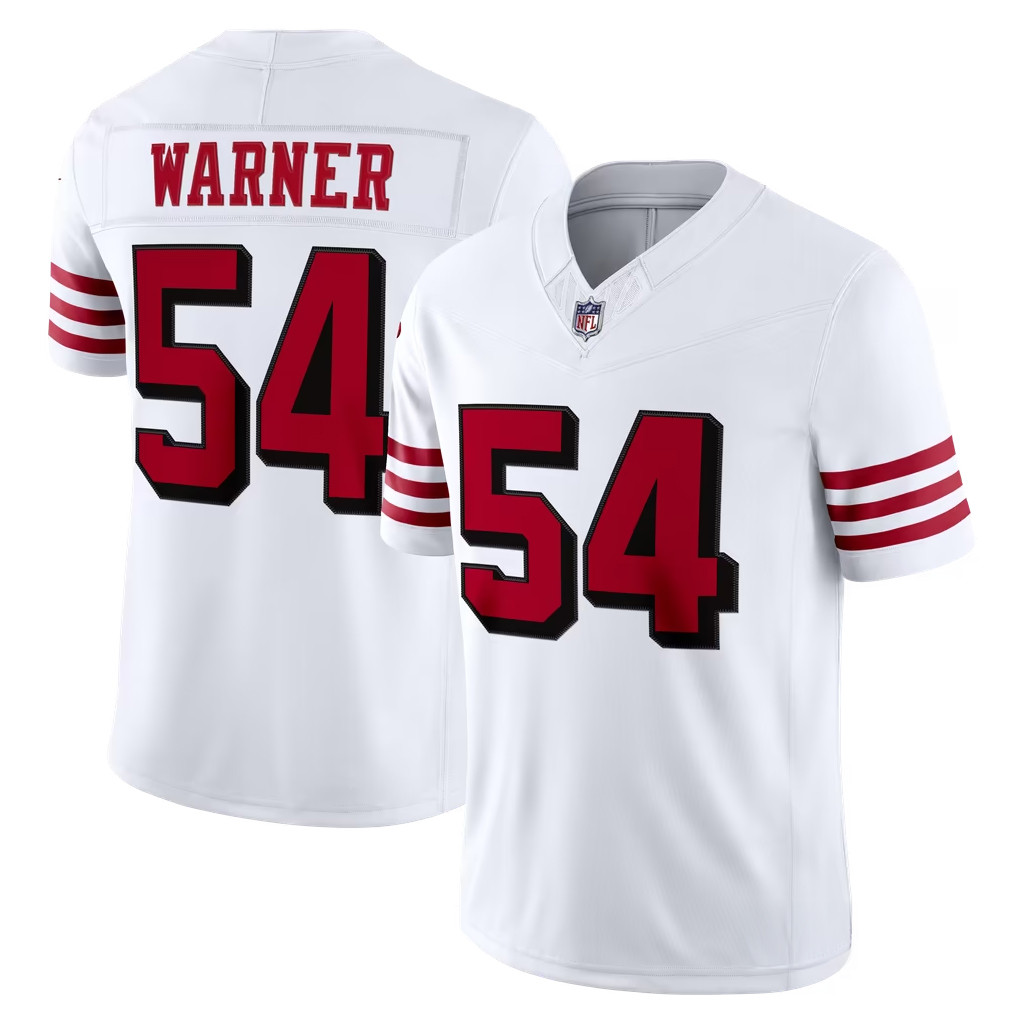 Fred Warner #54 SF 49ers Vapor FUSE White Jersey San Francisco 49ers Merch 2026 Gift For Fans 1 - Unicasport Fred Warner #54 SF 49ers Vapor FUSE White Jersey San Francisco 49ers Merch 2026 Gift For Fans