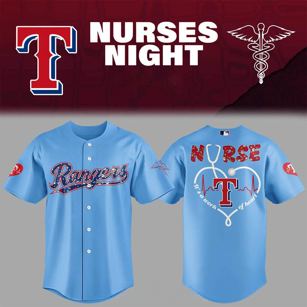 Texas Rangers 2026 x Nurse Night Appreciation Baseball Jersey Rangers Merch Nurse Gifts 1 - Unicasport Texas Rangers 2026 x Nurse Night Appreciation Baseball Jersey Rangers Merch Nurse Gifts