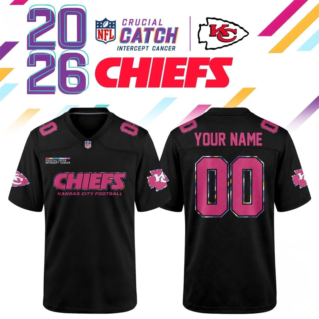 Custom Kansas City Chiefs NFL Crucial Catch 2026 Black Football Jersey Chiefs Merch Fan Gifts 1 - Unicasport Custom Kansas City Chiefs NFL Crucial Catch 2026 Black Football Jersey Chiefs Merch Fan Gifts