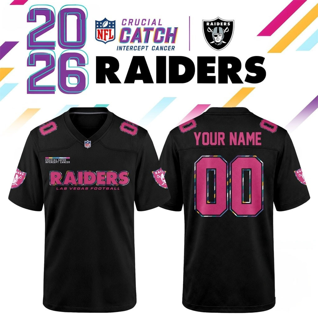 Custom Las Vegas Raiders NFL Crucial Catch 2026 Black Football Jersey Raiders Merch Fan Gifts 1 - Unicasport Custom Las Vegas Raiders NFL Crucial Catch 2026 Black Football Jersey Raiders Merch Fan Gifts