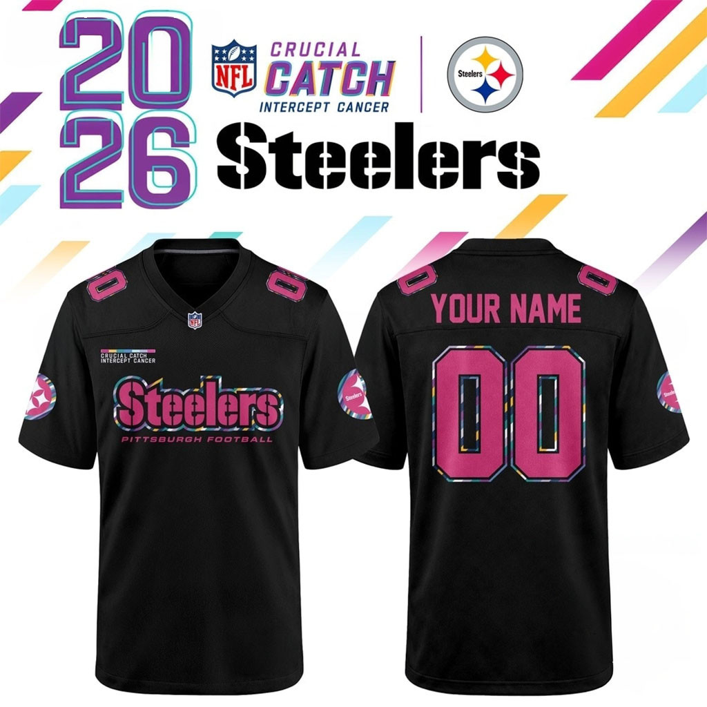 Custom Pittsburgh Steelers NFL Crucial Catch 2026 Black Football Jersey Steelers Merch Gifts 1 - Unicasport Custom Pittsburgh Steelers NFL Crucial Catch 2026 Black Football Jersey Steelers Merch Gifts