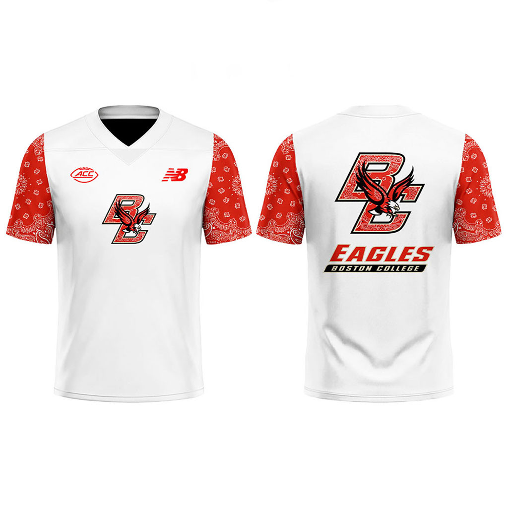 Boston College Football Uniform White Out Football Jersey BC Eagles Merch Gift For Fans 1 - Unicasport Boston College Football Uniform White Out Football Jersey BC Eagles Merch Gift For Fans