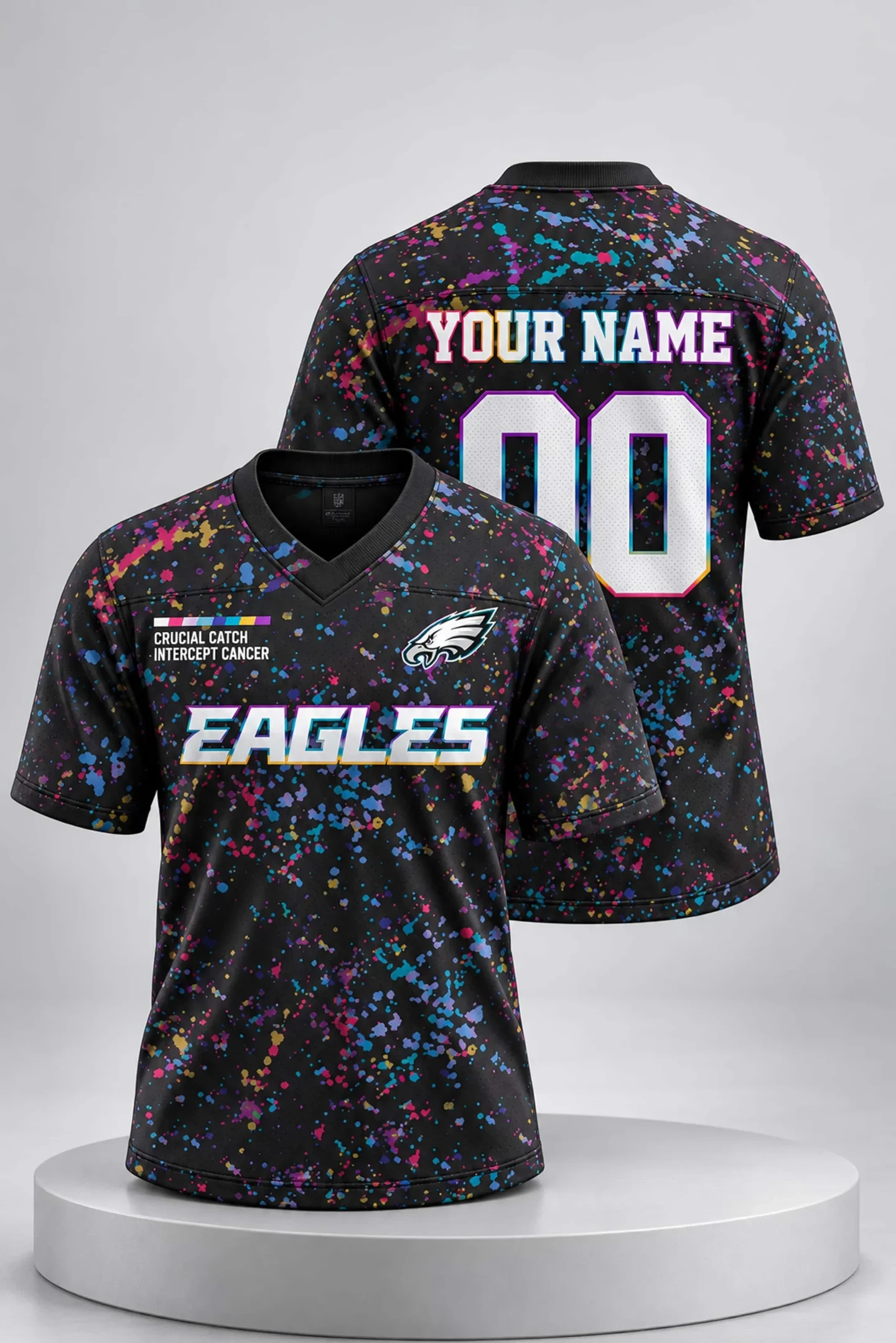 Custom 2026 Eagles Crucial Catch Intercept Cancer Football Jersey Philadelphia Eagles Merch 1 - Unicasport Custom 2026 Eagles Crucial Catch Intercept Cancer Football Jersey Philadelphia Eagles Merch
