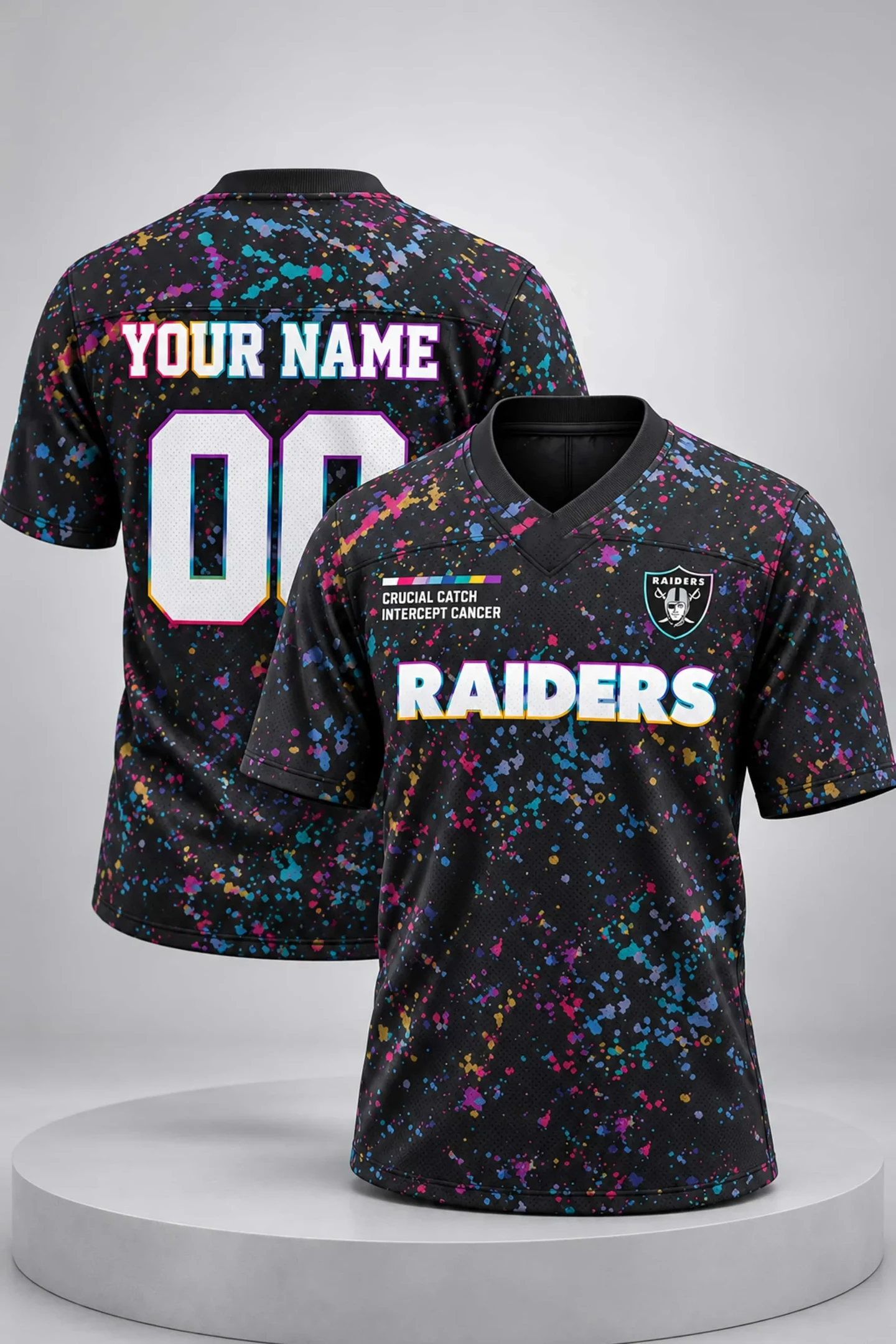 Custom 2026 Raiders Crucial Catch Intercept Cancer Football Jersey Las Vegas Raiders Merch 1 - Unicasport Custom 2026 Raiders Crucial Catch Intercept Cancer Football Jersey Las Vegas Raiders Merch