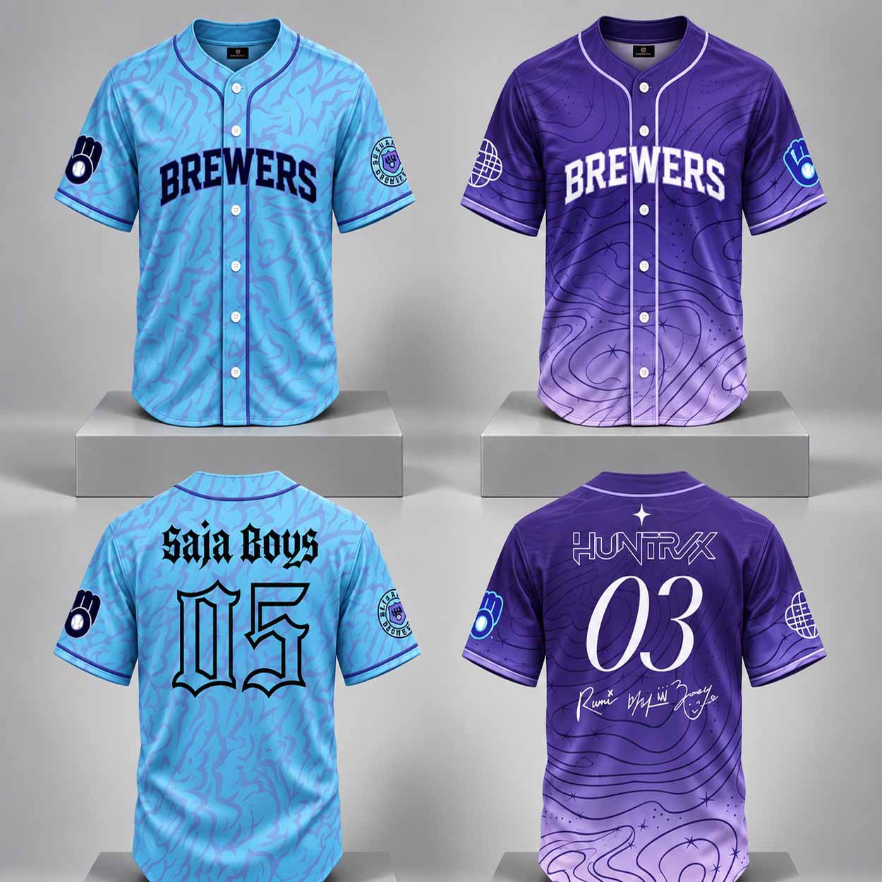 Brewers KPop Demon Hunters Night Jersey 2026 Milwaukee Brewers Merch Gifts For Baseball Fans 1 - Unicasport Brewers KPop Demon Hunters Night Jersey 2026 Milwaukee Brewers Merch Gifts For Baseball Fans