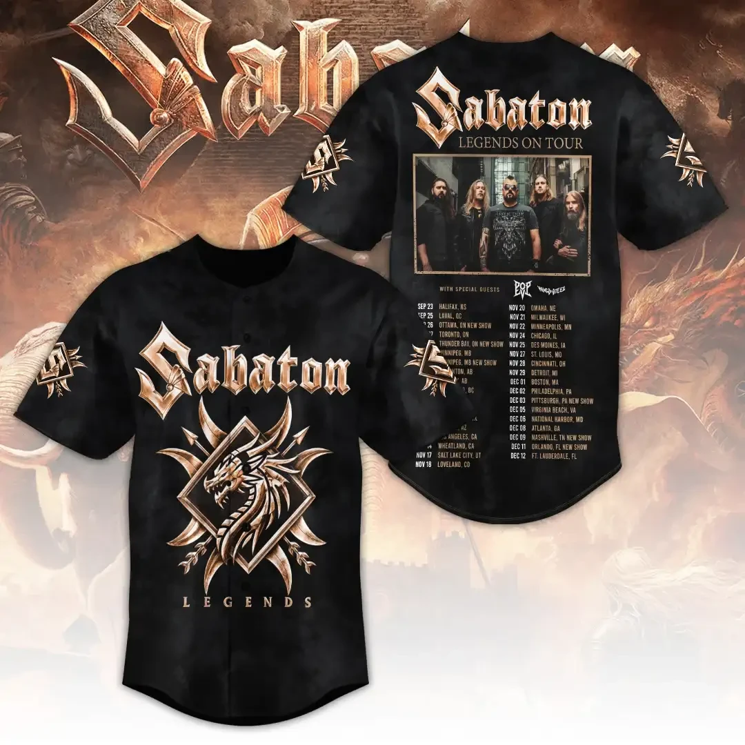 Sabaton Legends On Tour 2026 Baseball Jersey Sabaton Band Merch Gift For Music Lovers 1 - Unicasport Sabaton Legends On Tour 2026 Baseball Jersey Sabaton Band Merch Gift For Music Lovers