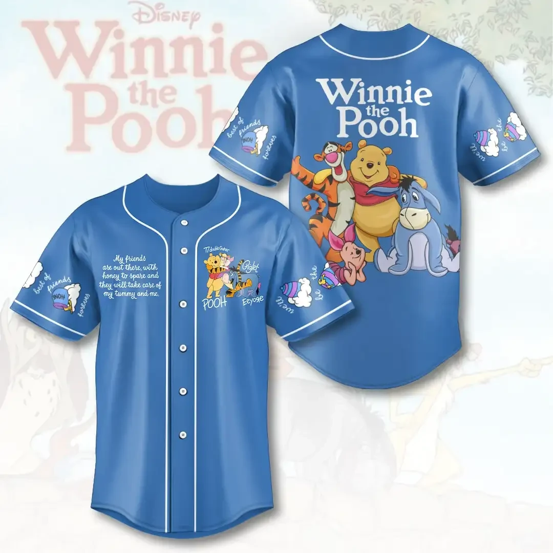 Winnie The Pooh And Friends Baseball Jersey Cartoon Fan Apparel Gift For Besties 1 - Unicasport Winnie The Pooh And Friends Baseball Jersey Cartoon Fan Apparel Gift For Besties