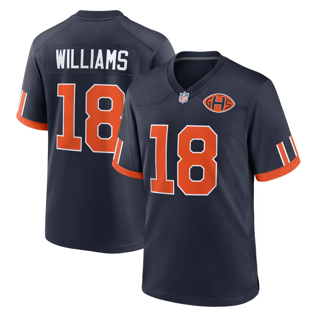 Caleb Williams Merch 2026 Chicago Bears #18 Caleb Williams Rivalries Collection Game Jersey Navy 1 - Unicasport Caleb Williams Merch 2026 Chicago Bears #18 Caleb Williams Rivalries Collection Game Jersey Navy