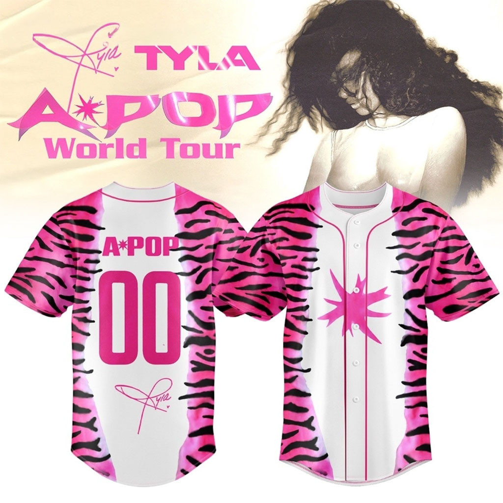 Customized Tyla Merch A POP World Tour Signature Baseball Jersey Gift Ideas For Music Lovers 1 - Unicasport Customized Tyla Merch A POP World Tour Signature Baseball Jersey Gift Ideas For Music Lovers