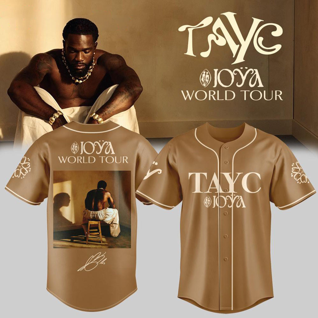 Tayc Merch JOYA TOUR Signature 2026 Baseball Jersey Gifts For Music Fans 1 - Unicasport Tayc Merch JOYA TOUR Signature 2026 Baseball Jersey Gifts For Music Fans