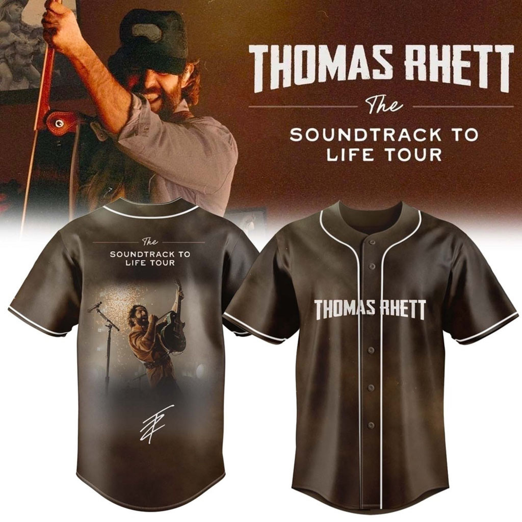 Thomas Rhett Merch 2026 The Soundtrack To Life Tour Signature Baseball Jersey Music Fan Apparel 1 - Unicasport Thomas Rhett Merch 2026 The Soundtrack To Life Tour Signature Baseball Jersey Music Fan Apparel