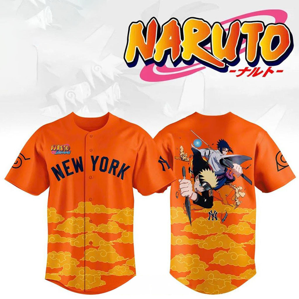 New York Yankees Naruto Night 2026 Anime Theme Game Baseball Jersey NY Yankees Merch Fan Gifts 1 - Unicasport New York Yankees Naruto Night 2026 Anime Theme Game Baseball Jersey NY Yankees Merch Fan Gifts