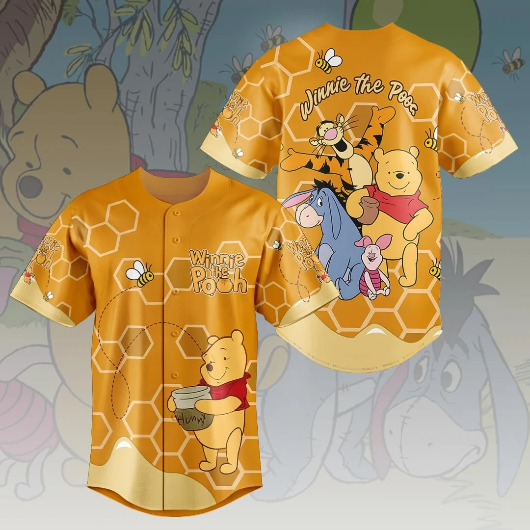Winnie The Pooh Friends Baseball Jersey Funny Cartoon Apparel Gifts For Fans 1 - Unicasport Winnie The Pooh Friends Baseball Jersey Funny Cartoon Apparel Gifts For Fans
