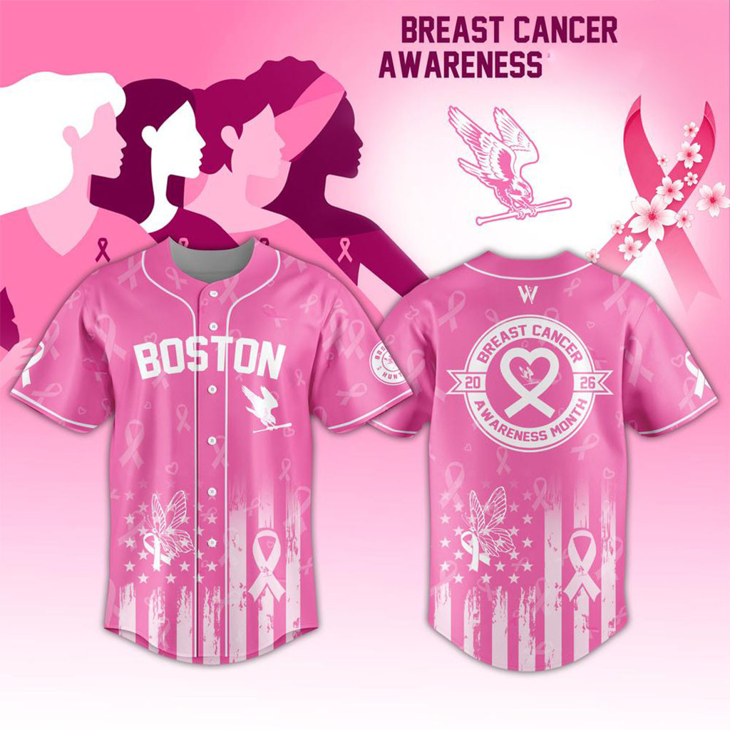 Boston Hunters Breast Cancer Awareness Month 2026 Baseball Jersey Boston Hunters Merch Gifts 1 - Unicasport Boston Hunters Breast Cancer Awareness Month 2026 Baseball Jersey Boston Hunters Merch Gifts
