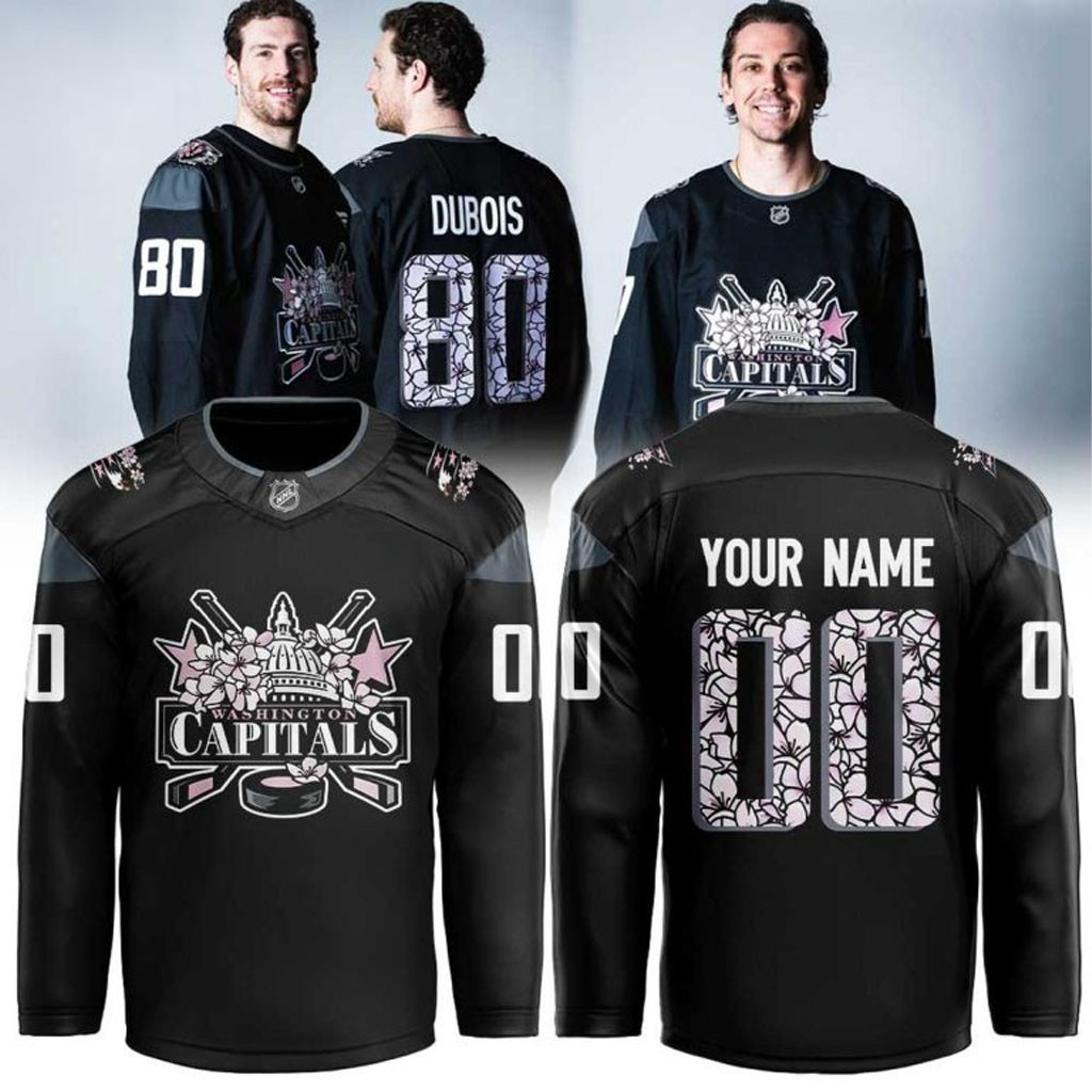 Custom Washington Capitals Cherry Blossom 2026 Hockey Jersey Capitals Merch Ice Hockey Fan Gifts 1 - Unicasport Custom Washington Capitals Cherry Blossom 2026 Hockey Jersey Capitals Merch Ice Hockey Fan Gifts