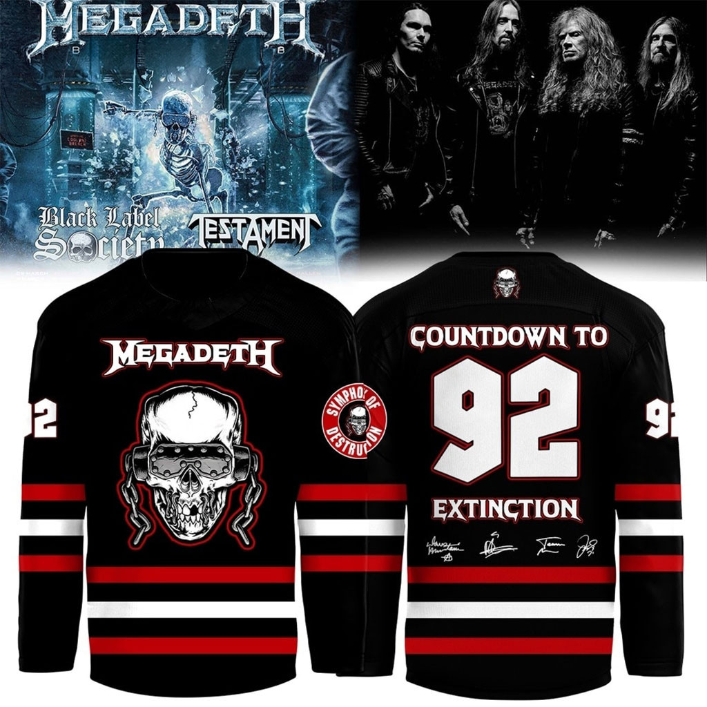Megadeth Rock Band 2026 Countdown To Extinction Signed Hockey Jersey Megadeth Merch Fan Gifts 1 - Unicasport Megadeth Rock Band 2026 Countdown To Extinction Signed Hockey Jersey Megadeth Merch Fan Gifts
