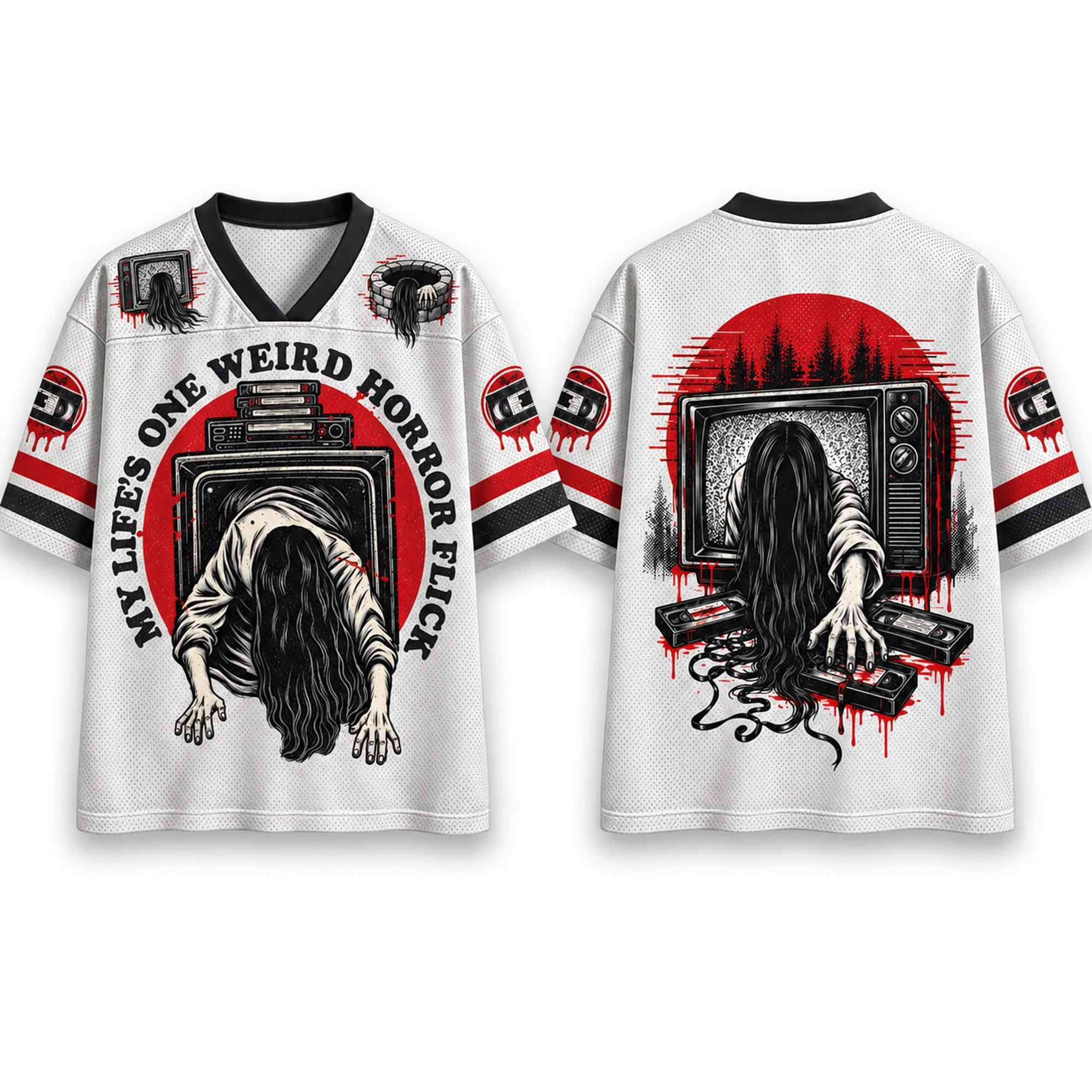 2026 Halloween My Life’s One Weird Horror Flick TV Horror Jersey Horror Shirt Gifts For Horror Fans 1 - Unicasport 2026 Halloween My Life’s One Weird Horror Flick TV Horror Jersey Horror Shirt Gifts For Horror Fans