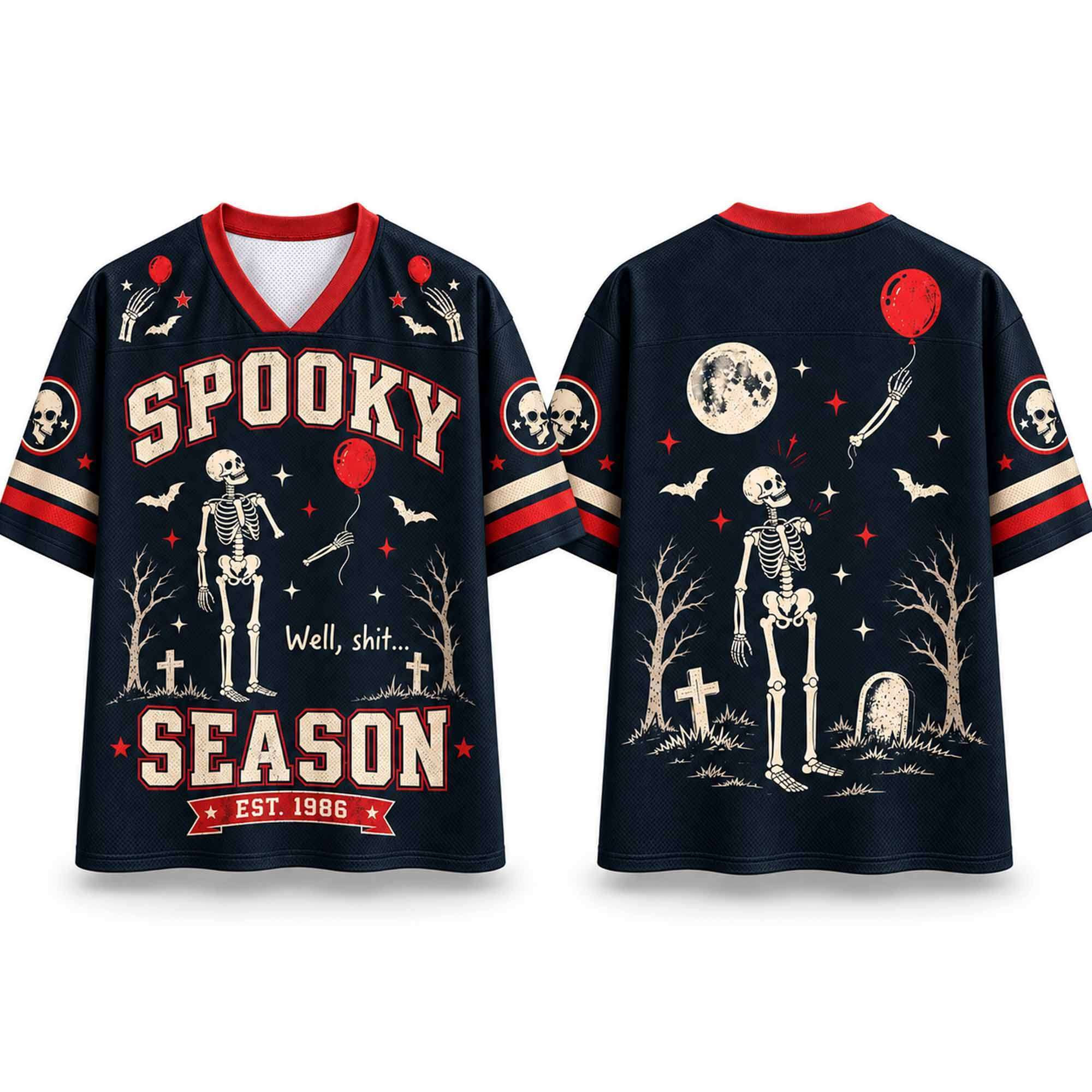 2026 Halloween Spooky Season Well Shit Est 1986 Skeleton Balloon Jersey Gifts For Halloween Lovers 1 - Unicasport 2026 Halloween Spooky Season Well Shit Est 1986 Skeleton Balloon Jersey Gifts For Halloween Lovers