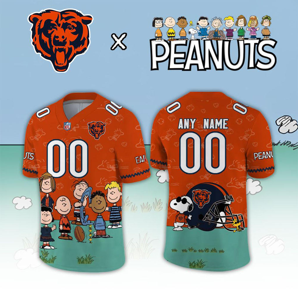 Personalized Chicago Bears X Peanuts Snoopy 2026 Jersey Chicago Bears Merch Football Fan Gifts 1 - Unicasport Personalized Chicago Bears X Peanuts Snoopy 2026 Jersey Chicago Bears Merch Football Fan Gifts