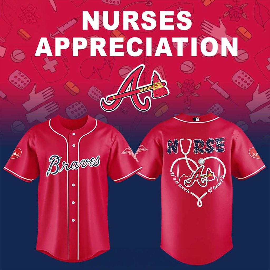 Atlanta Braves 2026 X Nurse Night Appreciation Baseball Jersey Atlanta Braves Merch Fan Gifts 1 - Unicasport Atlanta Braves 2026 X Nurse Night Appreciation Baseball Jersey Atlanta Braves Merch Fan Gifts