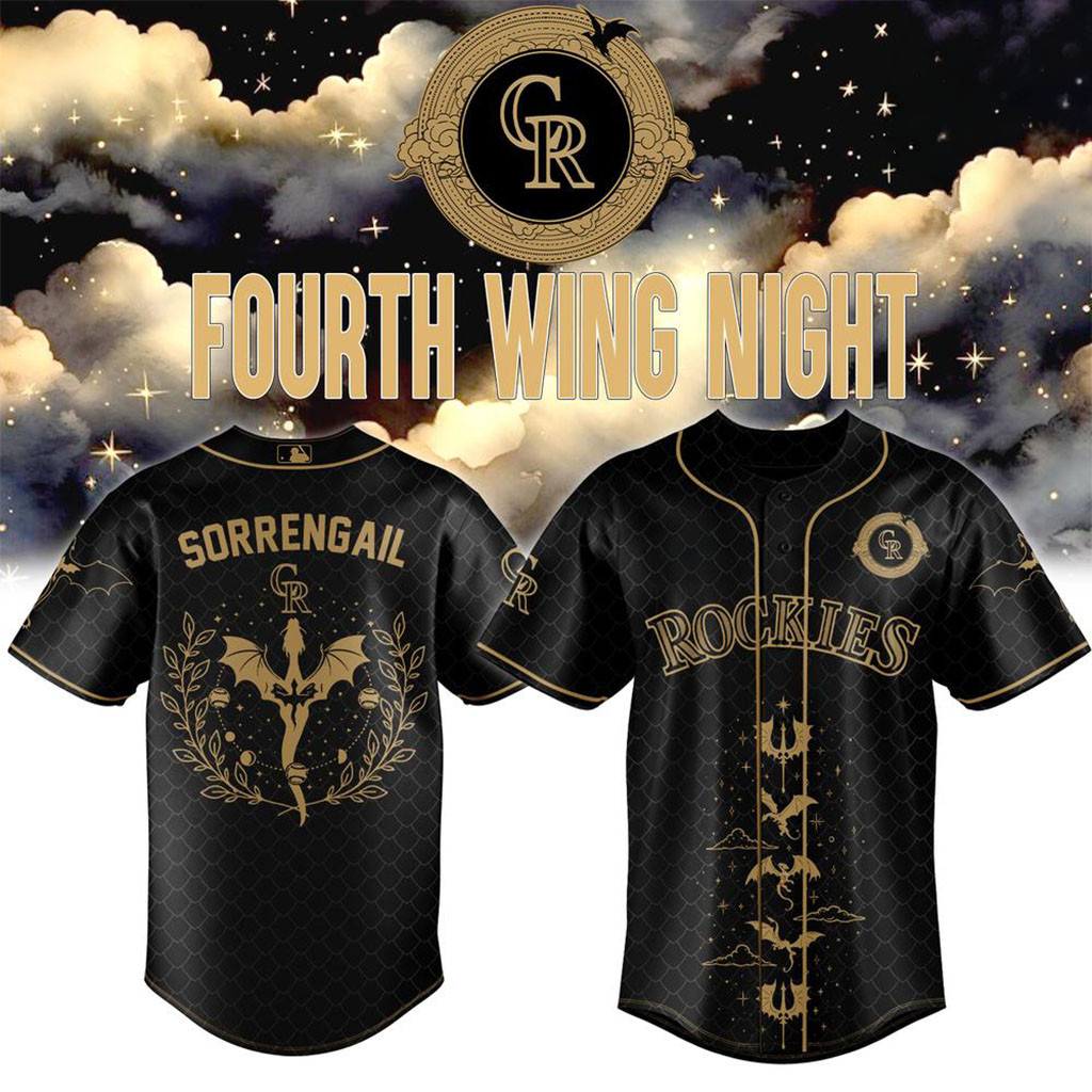 Colorado Rockies X Fourth Wing Night Baseball Jersey Sorrengail Jersey Rockies Merch Fan Gifts 1 - Unicasport Colorado Rockies X Fourth Wing Night Baseball Jersey Sorrengail Jersey Rockies Merch Fan Gifts