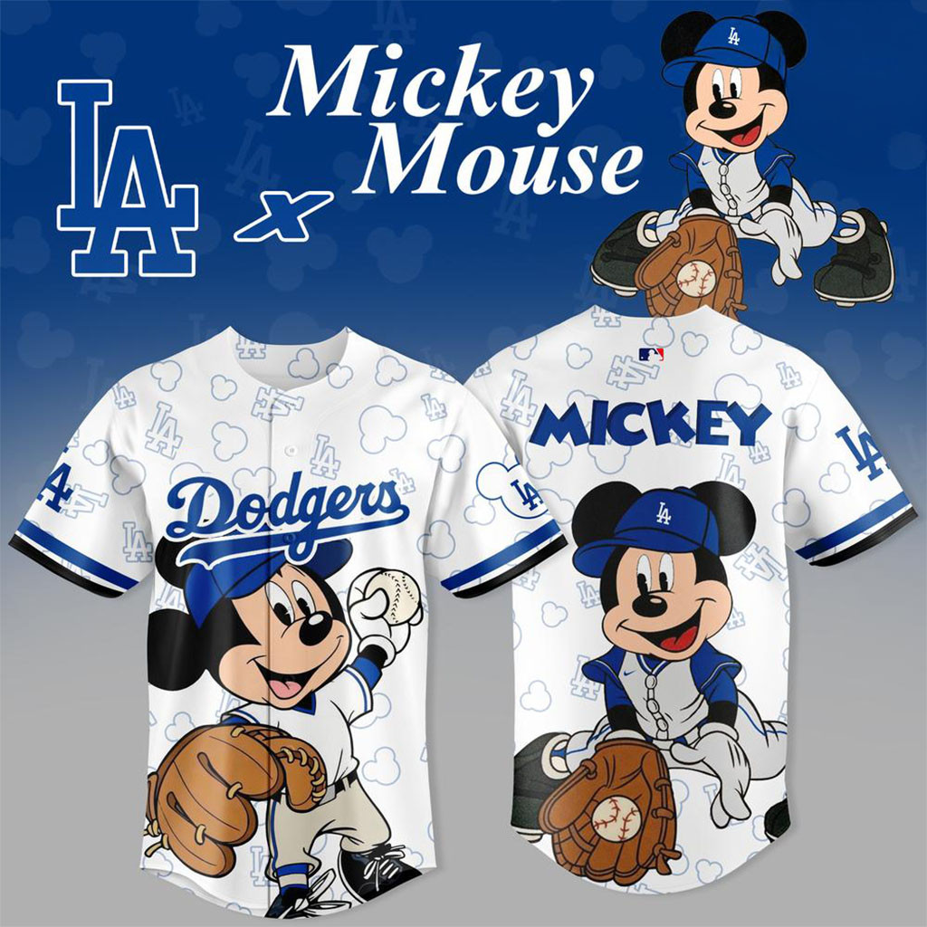 Los Angeles Dodgers X Mickey Mouse 2026 Baseball Jersey LA Dodgers Merch Baseball Fan Apparel