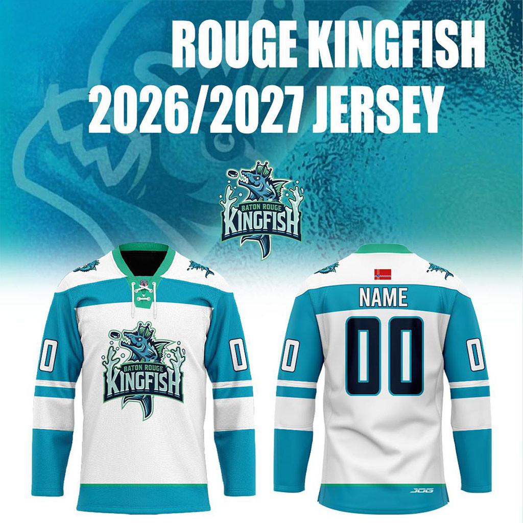 Customized Baton Rouge Kingfish New Season 2027 Hockey Jersey Baton Rouge Kingfish Merch 1 - Unicasport Customized Baton Rouge Kingfish New Season 2027 Hockey Jersey Baton Rouge Kingfish Merch