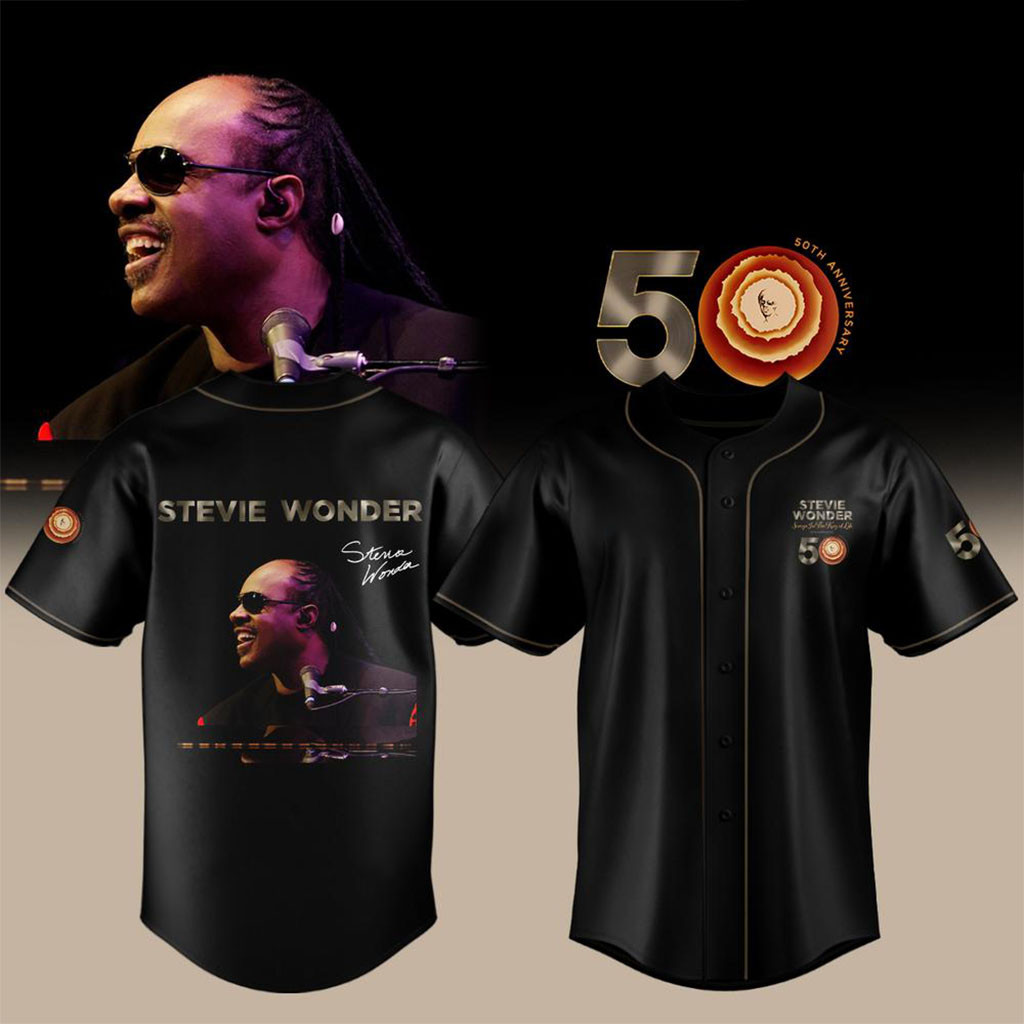 Stevie Wonder Merch Songs In The Key Of Life 50th Anniversary Baseball Jersey Fan Gifts Ideas 1 - Unicasport Stevie Wonder Merch Songs In The Key Of Life 50th Anniversary Baseball Jersey Fan Gifts Ideas