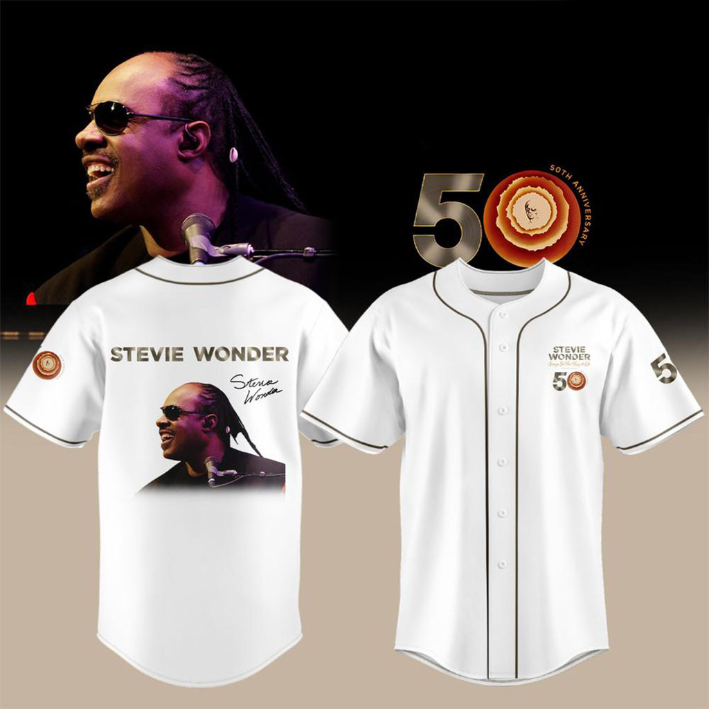 Stevie Wonder Merch Songs In The Key Of Life 50th Anniversary Baseball Jersey Fan Apparel 1 - Unicasport Stevie Wonder Merch Songs In The Key Of Life 50th Anniversary Baseball Jersey Fan Apparel