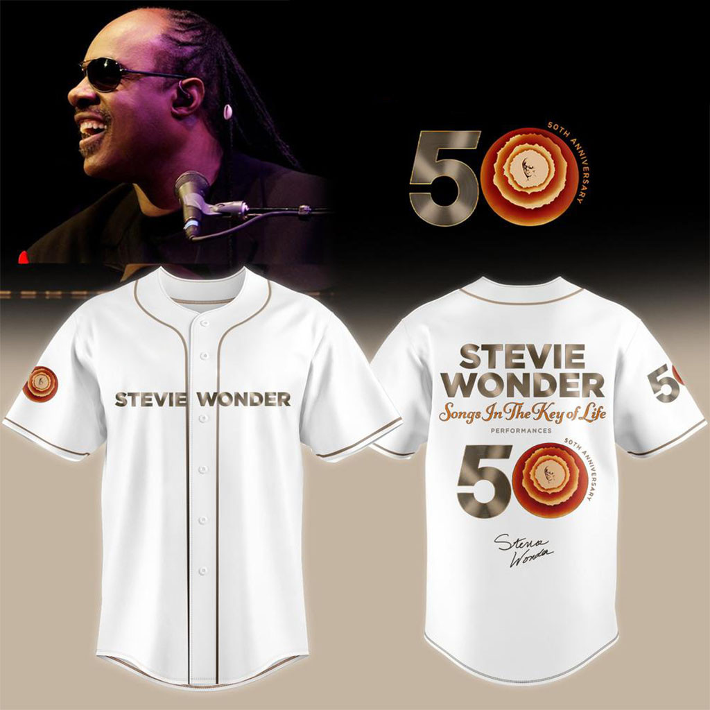 Stevie Wonder Songs In The Key Of Life 50Th Anniversary Baseball Jersey Stevie Wonder Merch 1 - Unicasport Stevie Wonder Songs In The Key Of Life 50Th Anniversary Baseball Jersey Stevie Wonder Merch