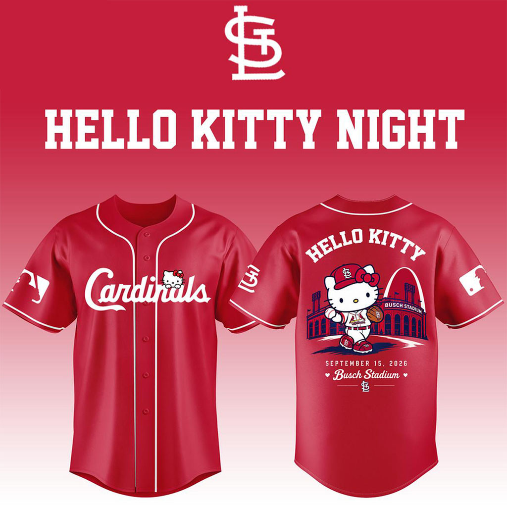 St Louis Cardinals X Hello Kitty Night Game 2026 Baseball Jersey Gift For Baseball Lovers 1 - Unicasport St Louis Cardinals X Hello Kitty Night Game 2026 Baseball Jersey Gift For Baseball Lovers