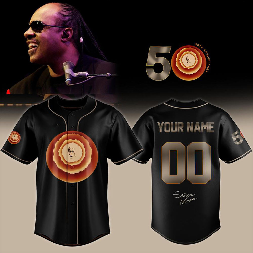 Customized Stevie Wonder Merch Songs In The Key Of Life 50th Anniversary Baseball Jersey Black 1 - Unicasport Customized Stevie Wonder Merch Songs In The Key Of Life 50th Anniversary Baseball Jersey Black